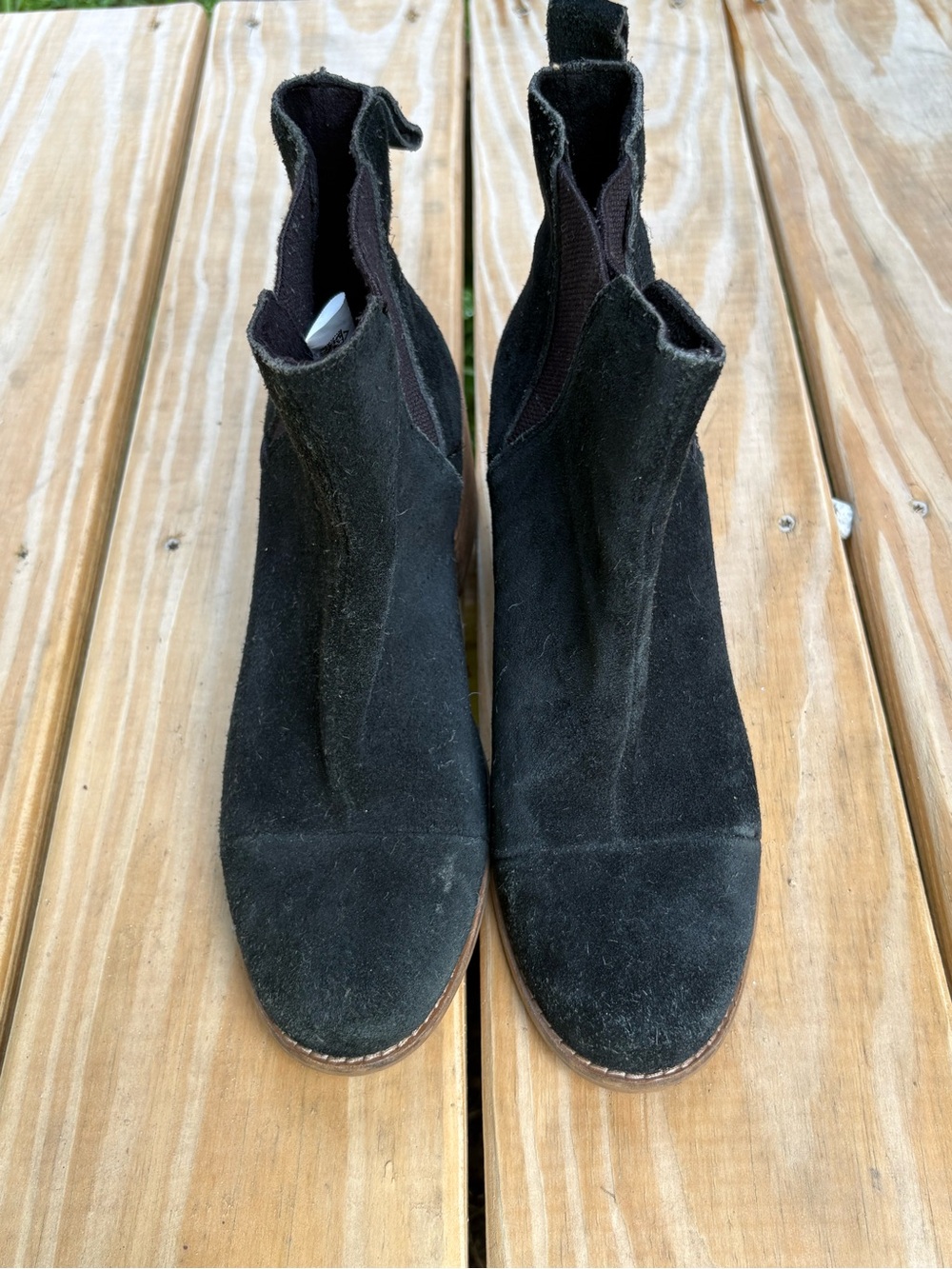 Tom’s Black Suede Ankle Boots